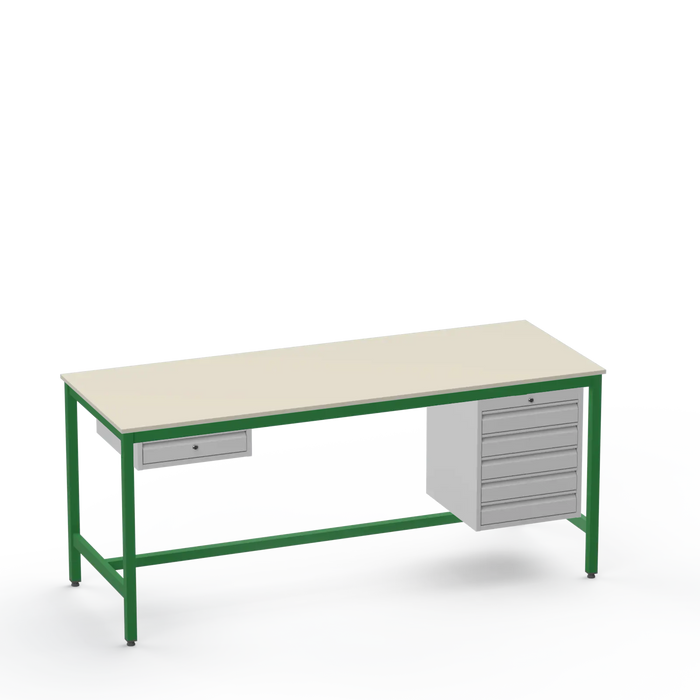 ESD Workbench | Anti-Static Worktop | 1 Drawer & 5 Drawers
