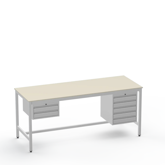Electronics ESD Workbench | Anti-Static Worktop | 2 Drawers & 5 Drawers