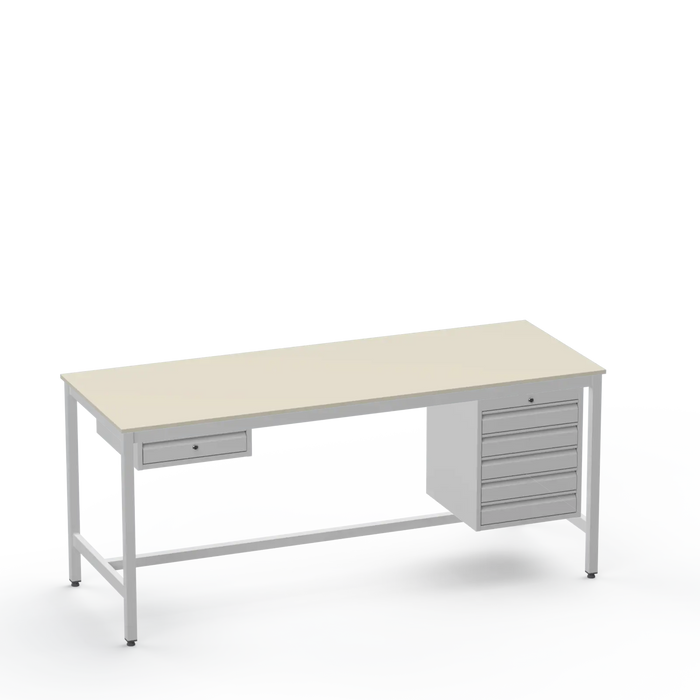 ESD Workbench | Anti-Static Worktop | 1 Drawer & 5 Drawers