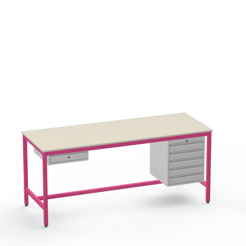 ESD Workbench | Anti-Static Worktop | 1 Drawer & 5 Drawers