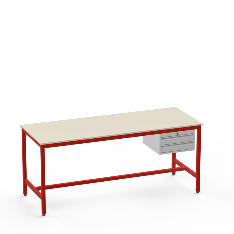 Electronics ESD Workbench | Anti-Static Worktop | 2 Drawers