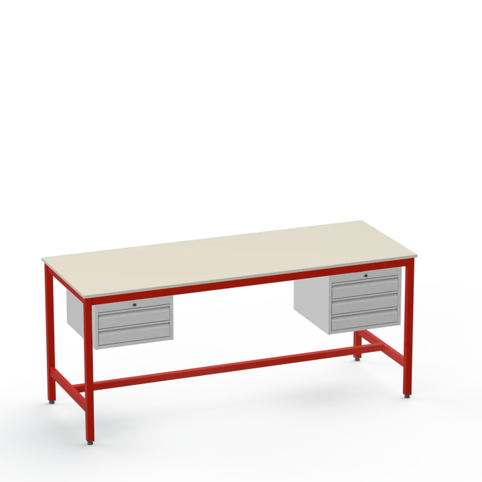 Electronics ESD Workbench | Anti-Static Worktop | 2 Drawers & 3 Drawers