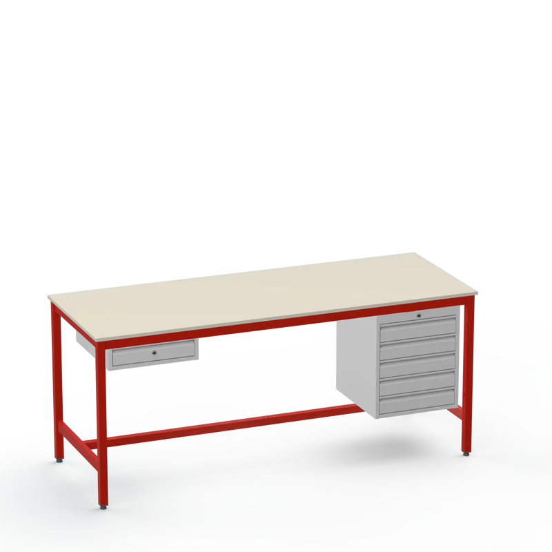 ESD Workbench | Anti-Static Worktop | 1 Drawer & 5 Drawers