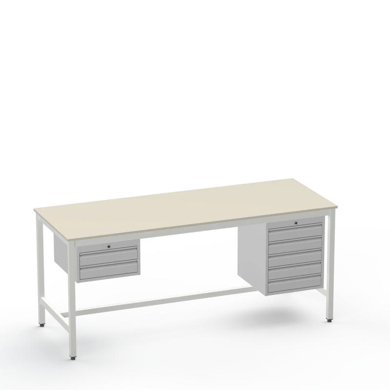 Electronics ESD Workbench | Anti-Static Worktop | 2 Drawers & 5 Drawers