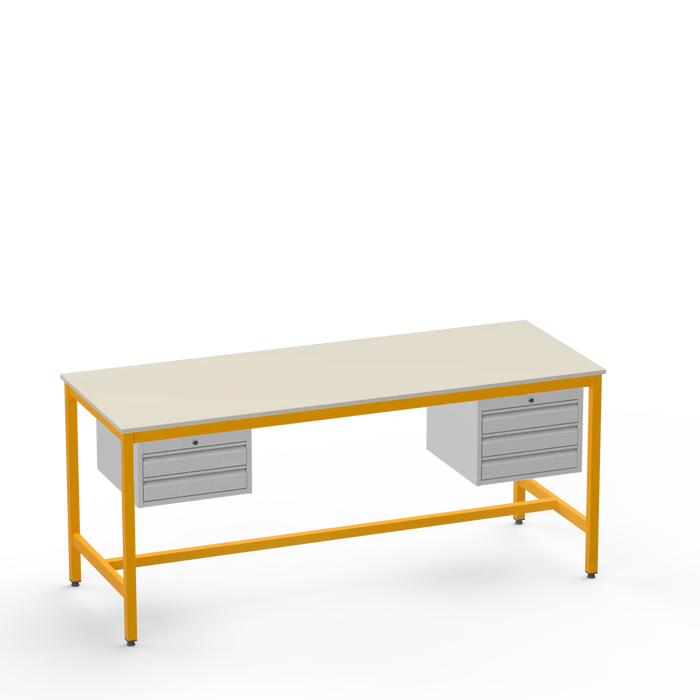 Electronics ESD Workbench | Anti-Static Worktop | 2 Drawers & 3 Drawers