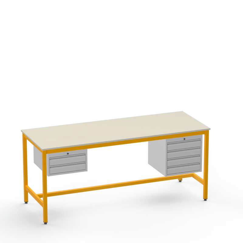 Electronics ESD Workbench | Anti-Static Worktop | 2 Drawers & 4 Drawers