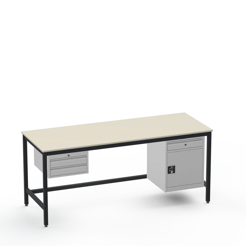 Electronics ESD Workbench | Anti-Static Worktop | 2 Drawers & Cupboard With Drawer