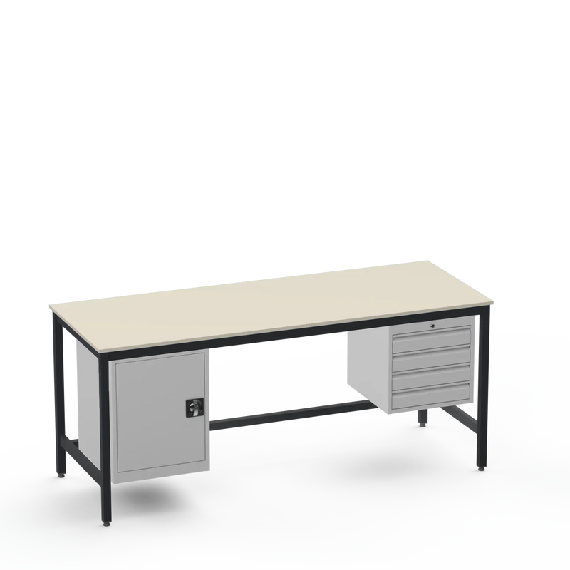 Electronics ESD Workbench | Anti-Static Worktop | Cupboard & 4 Drawers