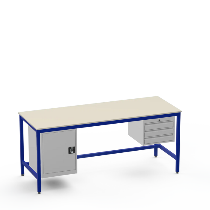 Electronics ESD Workbench | Anti-Static Worktop | Cupboard & 3 Drawers