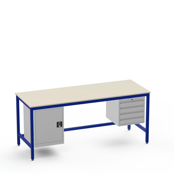 Electronics ESD Workbench | Anti-Static Worktop | Cupboard & 4 Drawers