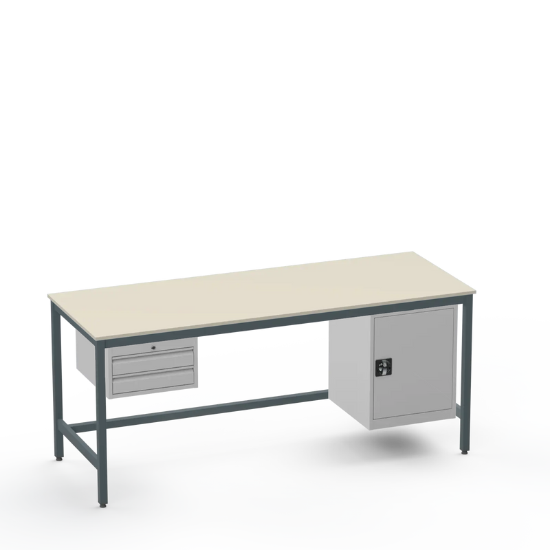 ESD Workbench | Anti-Static Worktop | 2 Drawers & Cupboard