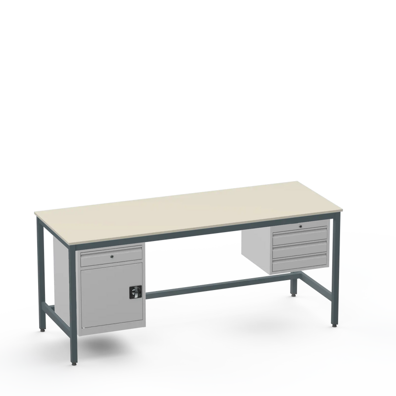 Electronics ESD Workbench | Anti-Static Worktop | Cupboard With Drawer & 3 Drawers