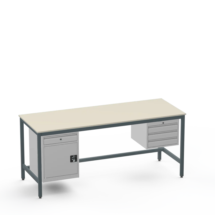 Electronics ESD Workbench | Anti-Static Worktop | Cupboard With Drawer & 3 Drawers