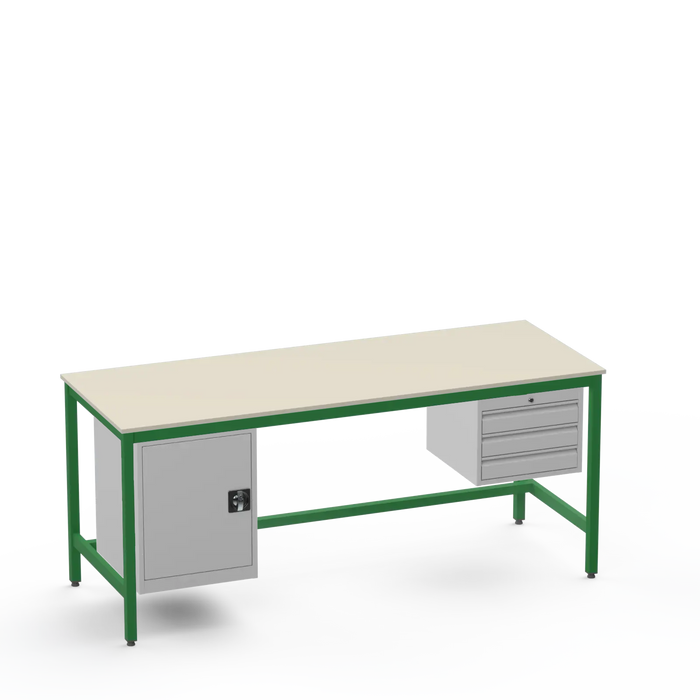 Electronics ESD Workbench | Anti-Static Worktop | Cupboard & 3 Drawers
