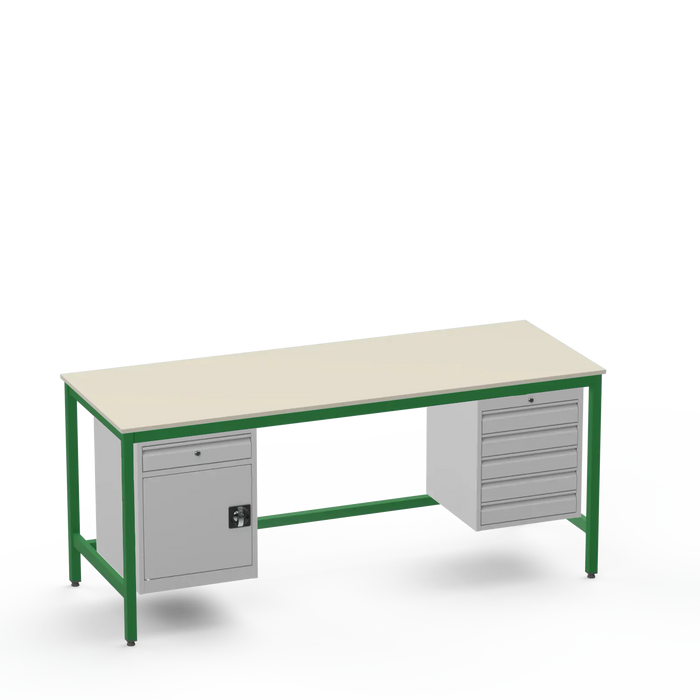 Electronics ESD Workbench | Anti-Static Worktop | Cupboard With Drawer & 5 Drawers