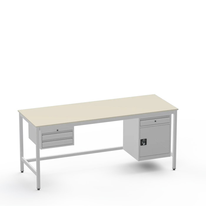 Electronics ESD Workbench | Anti-Static Worktop | 2 Drawers & Cupboard With Drawer