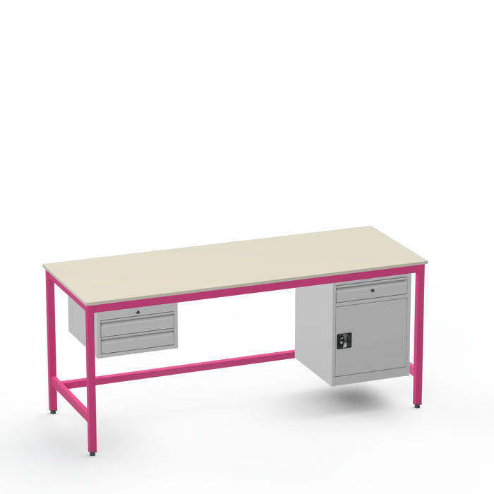 Electronics ESD Workbench | Anti-Static Worktop | 2 Drawers & Cupboard With Drawer