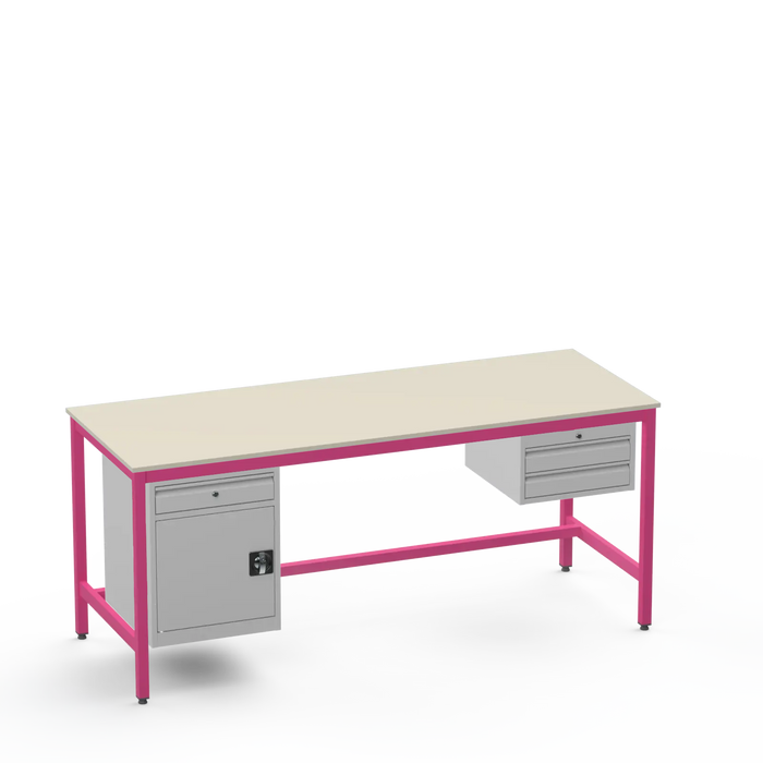 Electronics ESD Workbench | Anti-Static Worktop | Cupboard With Drawer & 2 Drawers