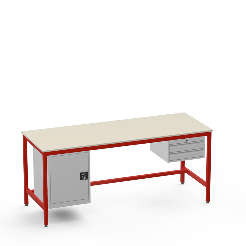 Electronics ESD Workbench | Anti-Static Worktop | Cupboard & 2 Drawers