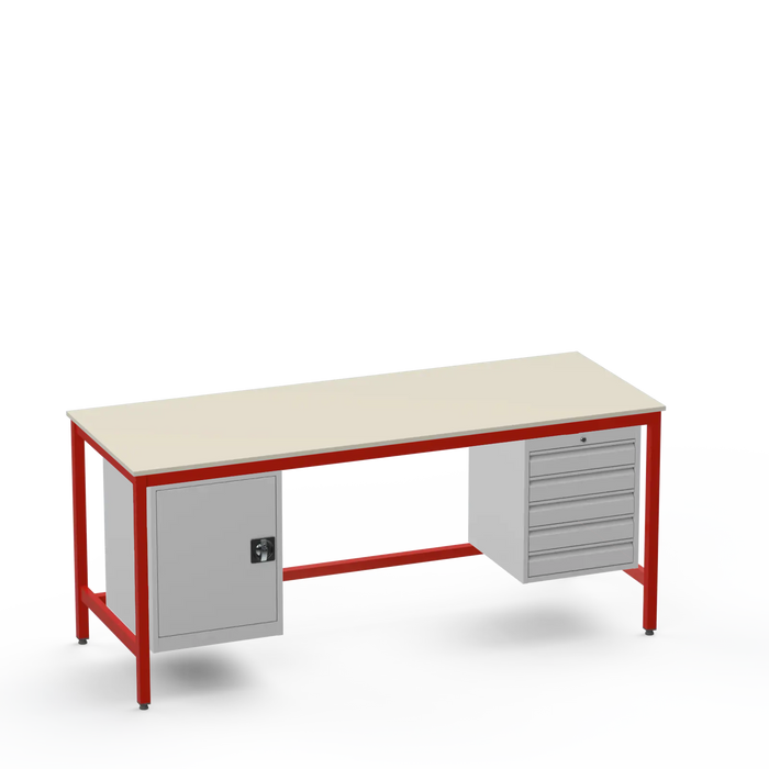 Electronics ESD Workbench | Anti-Static Worktop | Cupboard & 5 Drawers