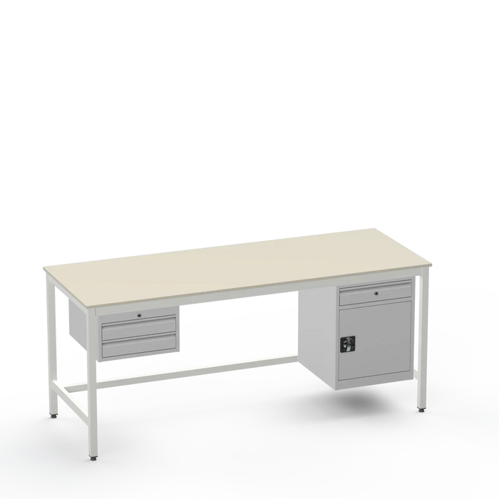 Electronics ESD Workbench | Anti-Static Worktop | 2 Drawers & Cupboard With Drawer