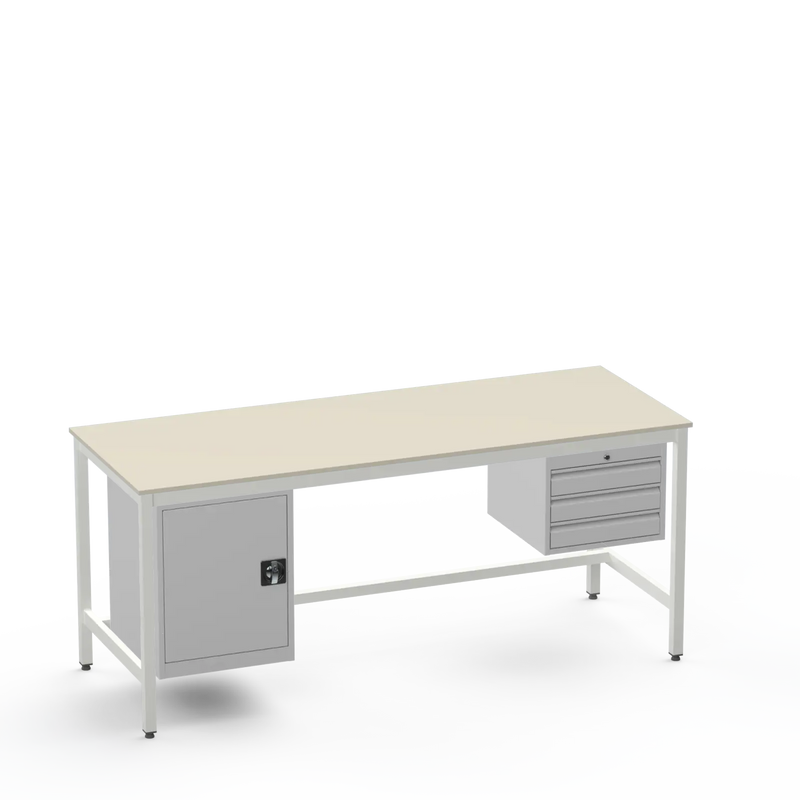 Electronics ESD Workbench | Anti-Static Worktop | Cupboard & 3 Drawers