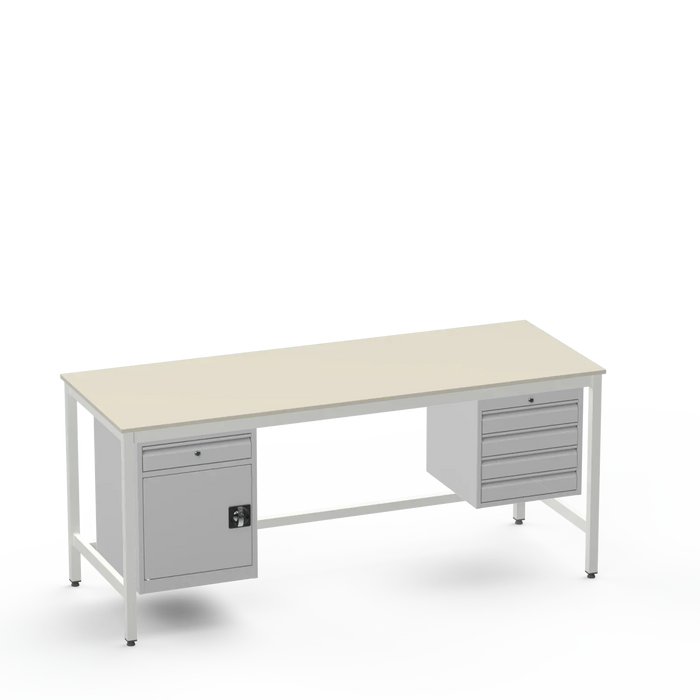 Electronics ESD Workbench | Anti-Static Worktop | Cupboard With Drawer & 4 Drawers