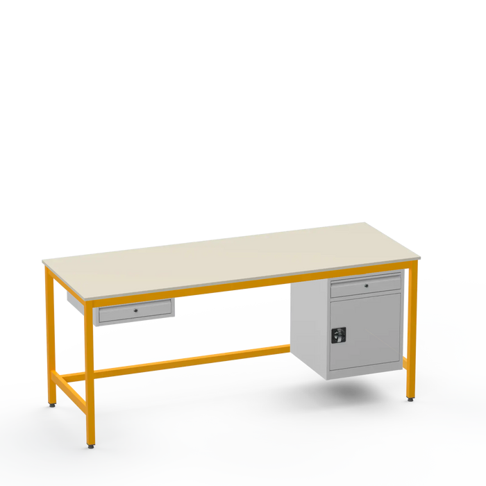 Electronics ESD Workbench | Anti-Static Worktop | 1 Drawer & Cupboard With Drawer