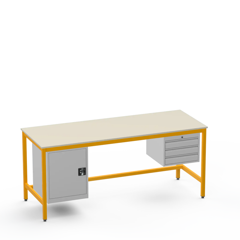 Electronics ESD Workbench | Anti-Static Worktop | Cupboard & 3 Drawers
