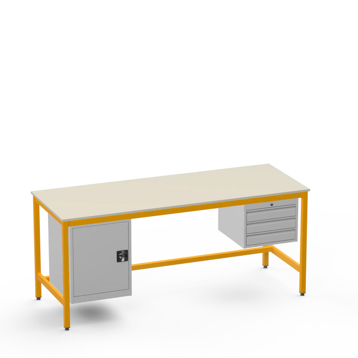 Electronics ESD Workbench | Anti-Static Worktop | Cupboard & 3 Drawers