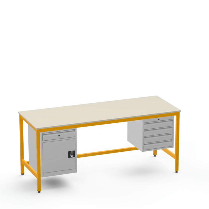 Electronics ESD Workbench | Anti-Static Worktop | Cupboard With Drawer & 4 Drawers