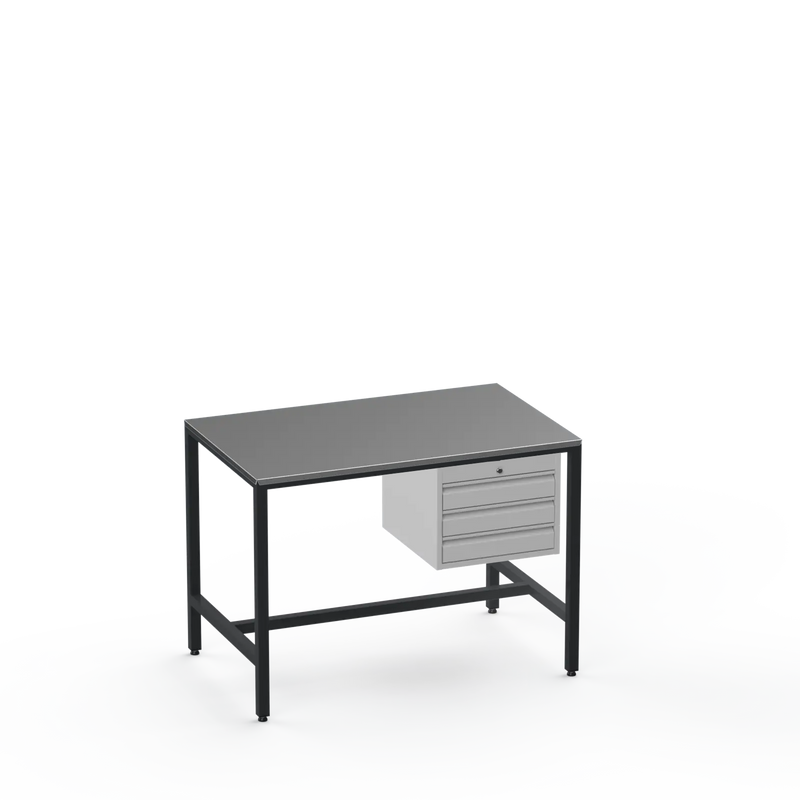 Medium Duty Workbench | Steel Worktop | 3 Drawers