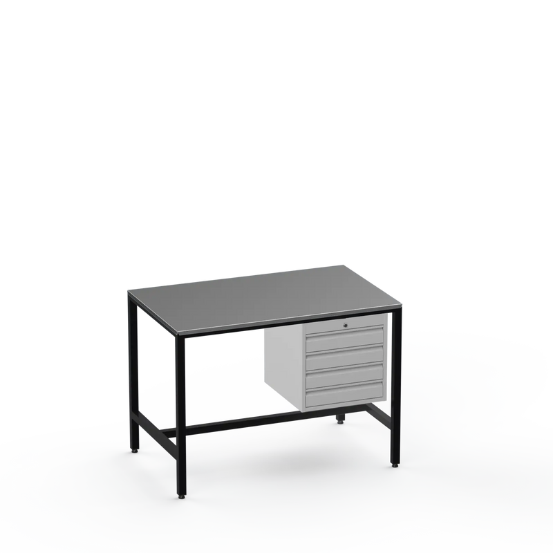 Medium Duty Workbench | Steel Worktop | 4 Drawers