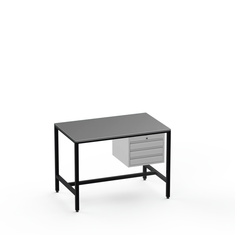Medium Duty Workbench | Steel Worktop | 3 Drawers