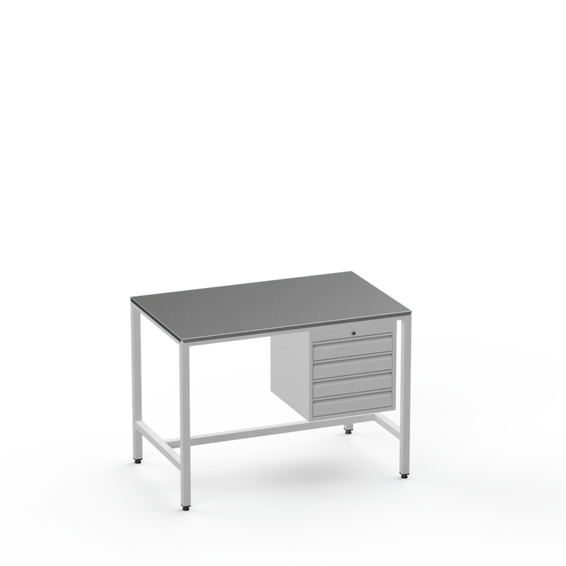 Medium Duty Workbench | Steel Worktop | 4 Drawers