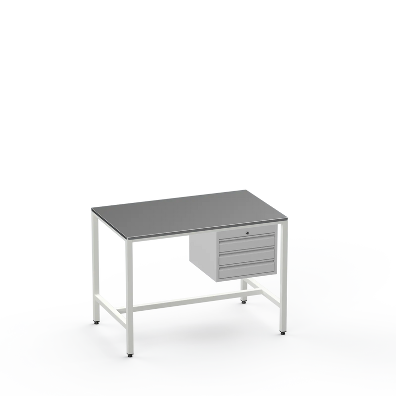 Medium Duty Workbench | Steel Worktop | 3 Drawers