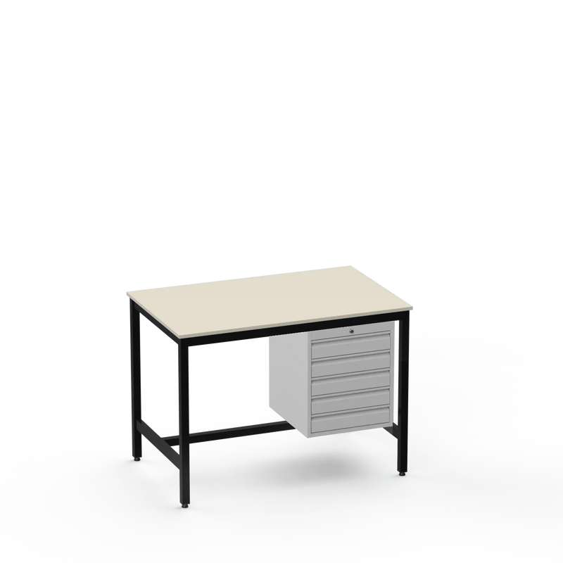 Medium Duty Workbench | Laminate Worktop | 5 Drawers