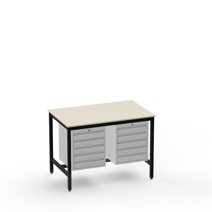 Medium Duty Workbench | Laminate Worktop | 10 Drawers