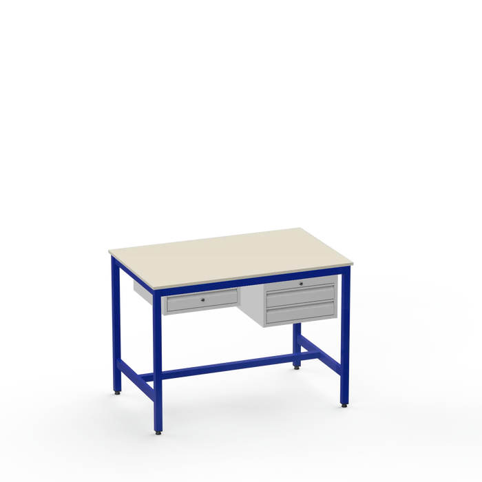 Medium Duty Workbench | Laminate Worktop | 1 Drawer & 2 Drawer Units