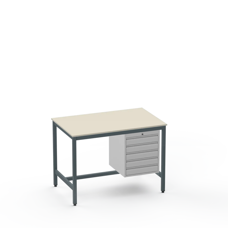 Medium Duty Workbench | Laminate Worktop | 5 Drawers