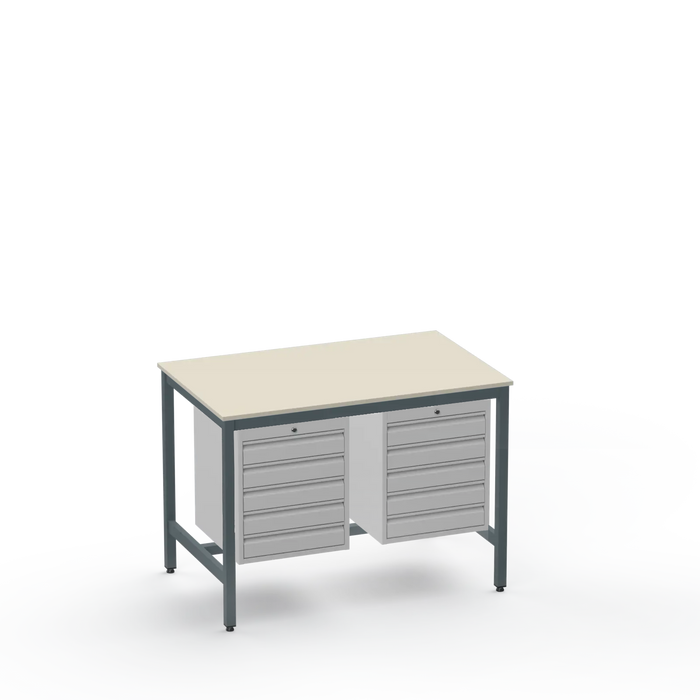 Medium Duty Workbench | Laminate Worktop | 10 Drawers