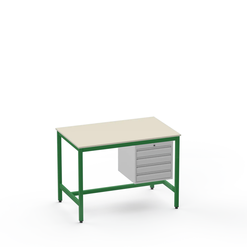 Medium Duty Workbench | Laminate Worktop | 4 Drawers