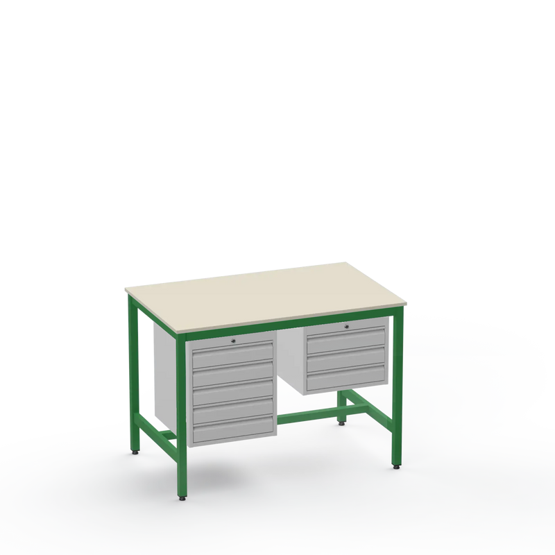 Medium Duty Workbench | Laminate Worktop | 5 Drawers & 3 Drawers