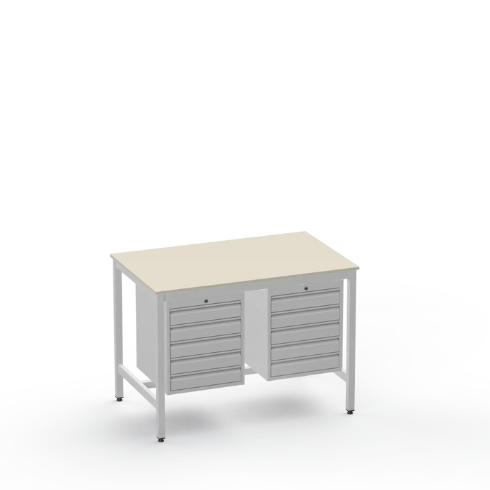 Medium Duty Workbench | Laminate Worktop | 10 Drawers