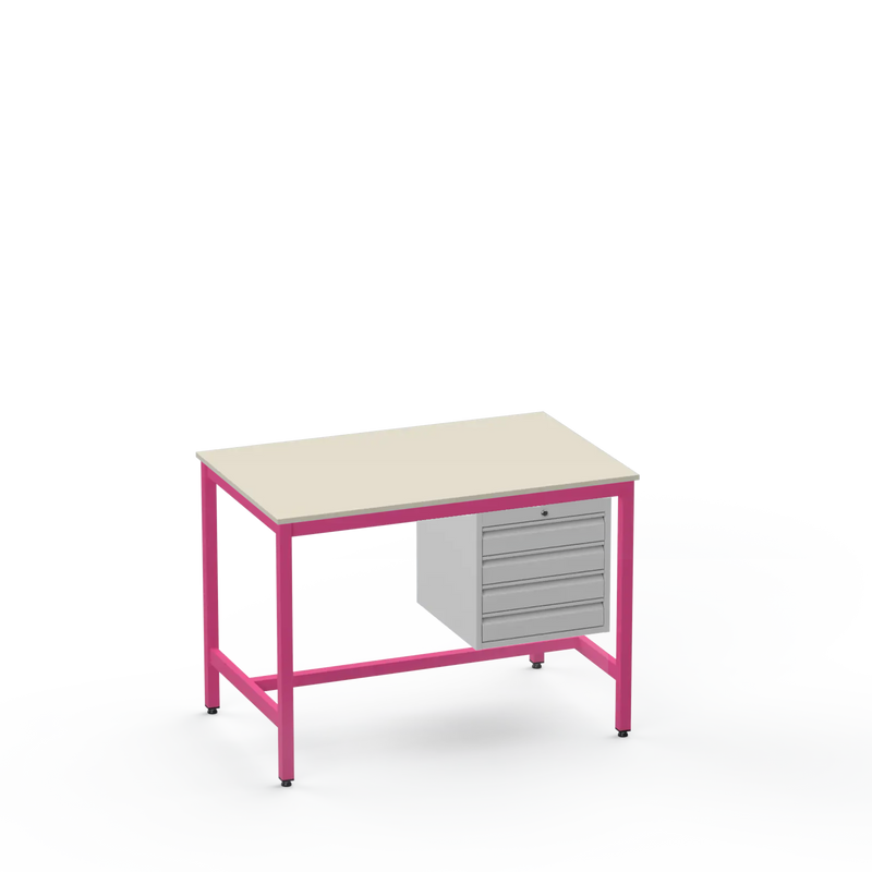 Medium Duty Workbench | Laminate Worktop | 4 Drawers