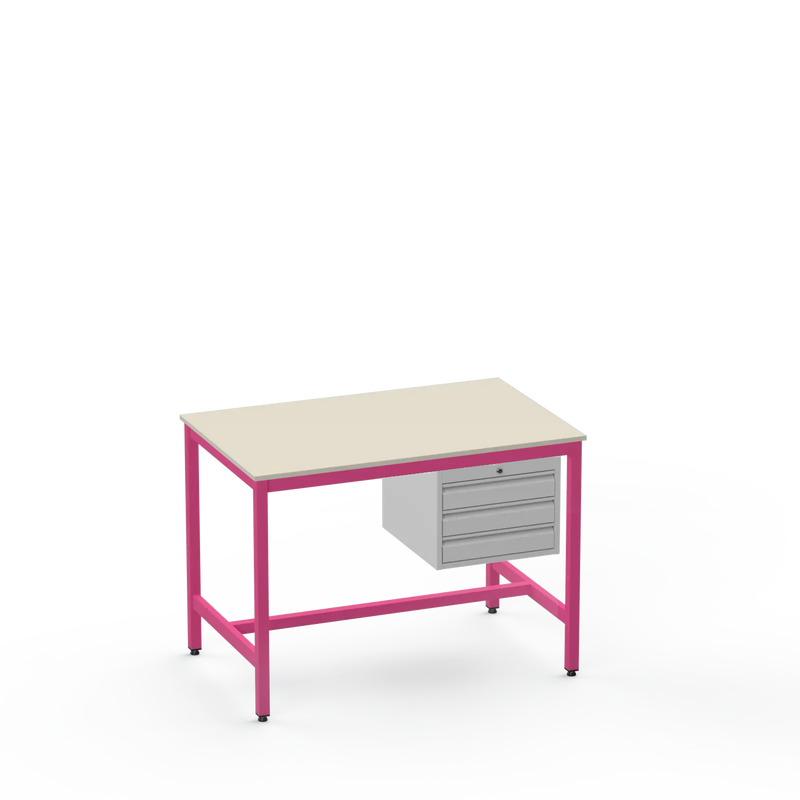 Medium Duty Workbench | Laminate Worktop | 3 Drawers