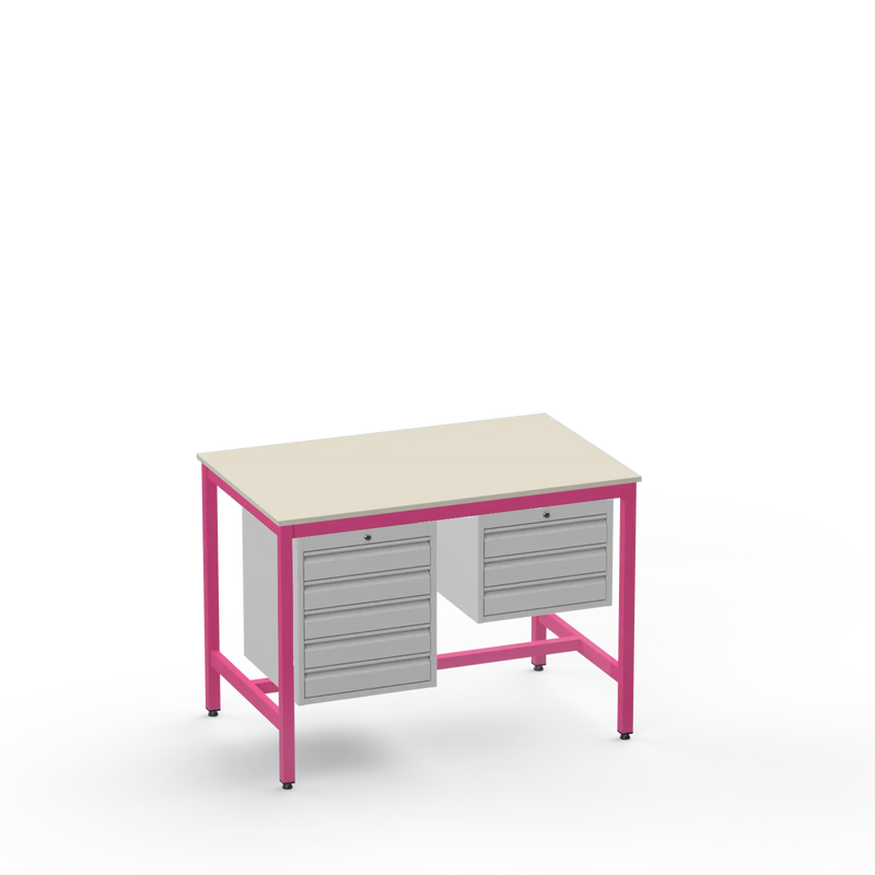 Medium Duty Workbench | Laminate Worktop | 5 Drawers & 3 Drawers