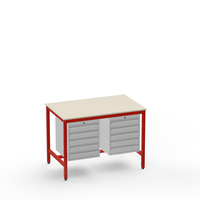 Medium Duty Workbench | Laminate Worktop | 10 Drawers