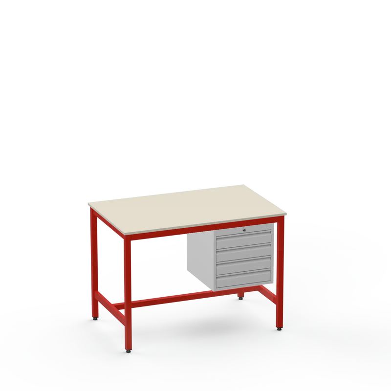 Medium Duty Workbench | Laminate Worktop | 4 Drawers