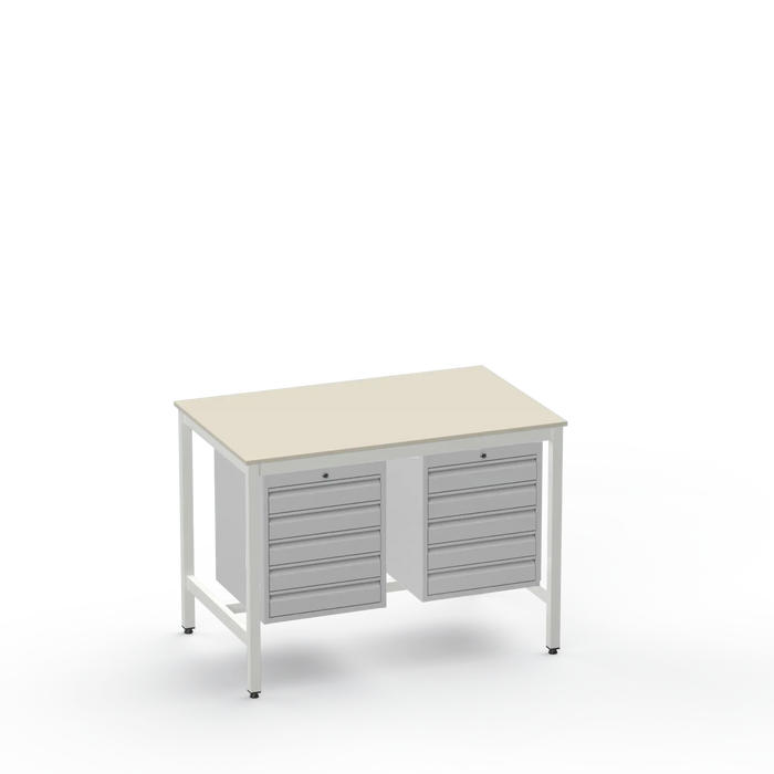 Medium Duty Workbench | Laminate Worktop | 10 Drawers